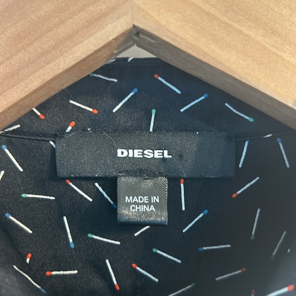 DIESEL 100% Silk Matchstick Printed Dress - Picture 3 of 10